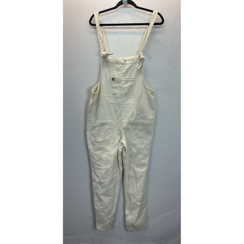 Lucy and Yak Original Dungaree ORGANIC DENIM Ivory‎ Small overalls pockets